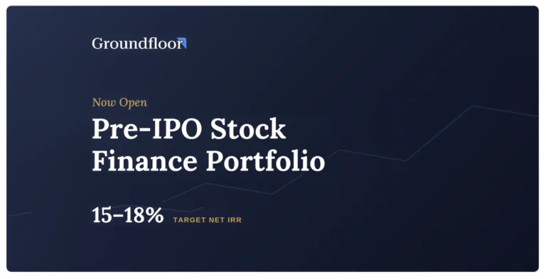 Groundfloor Launches Pre-IPO Stock Finance Portfolio Targeting 15–18% Net IRR