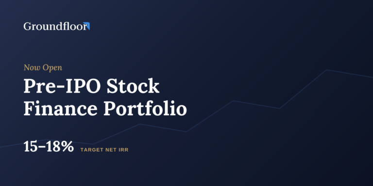Groundfloor Launches Pre-IPO Stock Finance Portfolio Targeting 15–18% Net IRR